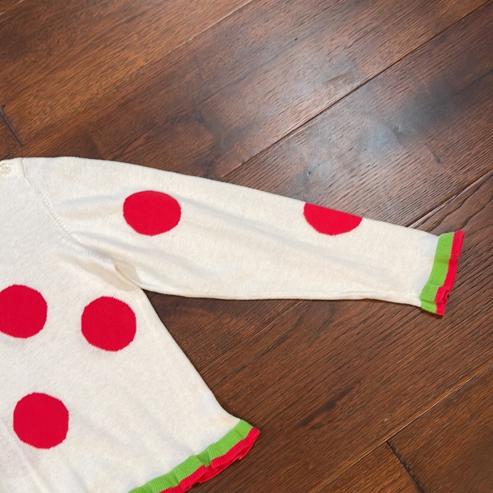 Patty Red & Green Polka Dot Sweater - Picture 3 of 4